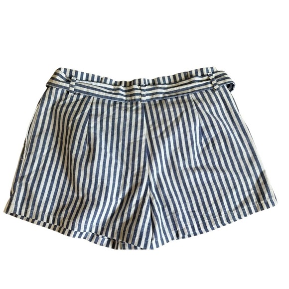 Love Tree‎ Striped Paperbag shorts Size Medium Blue and White Belted - Picture 4 of 9